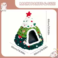Cozy Christmas Tree Pet Bed